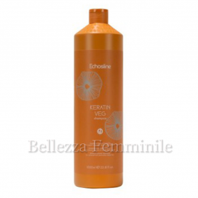 SHAMPOO CAPELLI KERATIN VEG POST-TRATTAMENTO - CAPELLI COLORATI E TRATTATI CHIMICAMENTE 1000ML ECHOSLINE